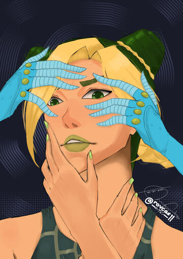 Jolyne and Stone Free Fanart